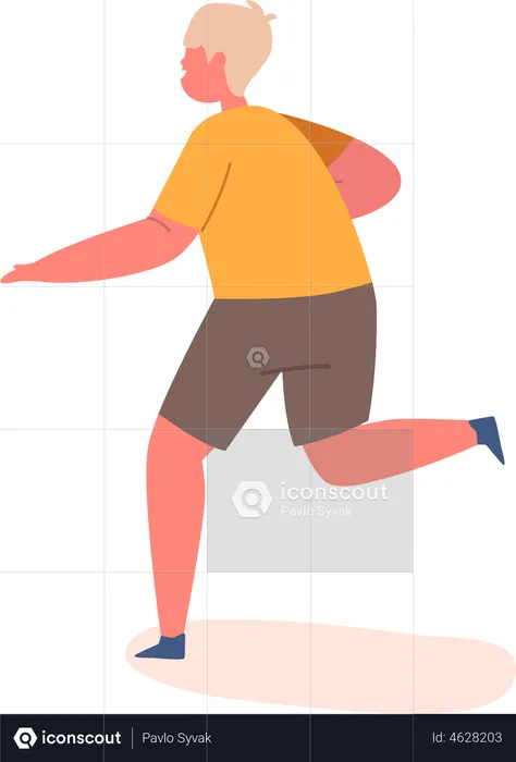 Child running while playing  Illustration