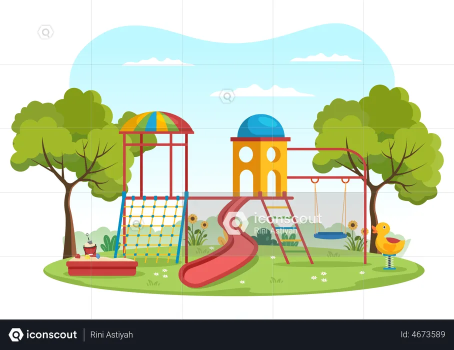 Children Playground  Illustration