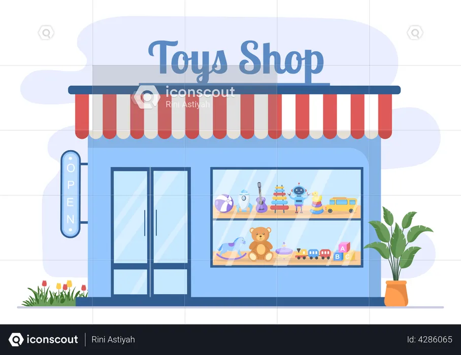 Children's Toy Store  Illustration