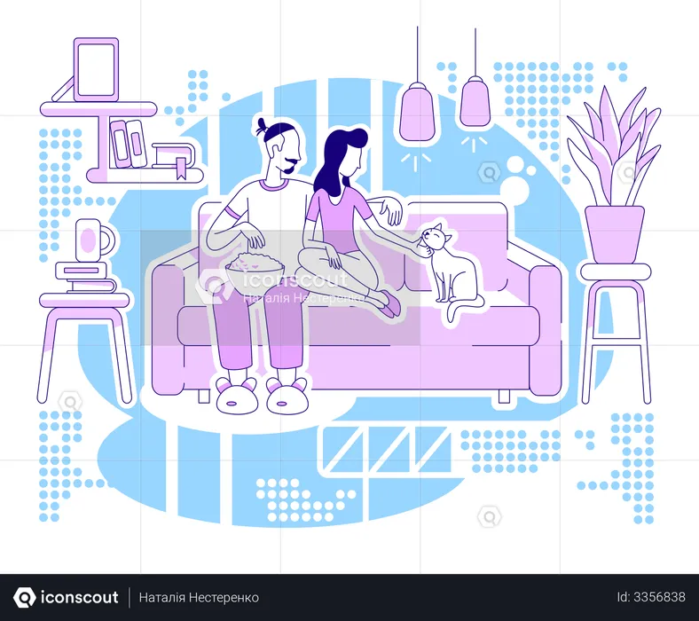 Chill at home  Illustration