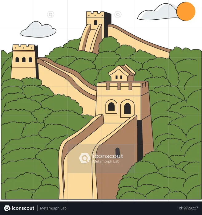 China - Great Wall of China  Illustration