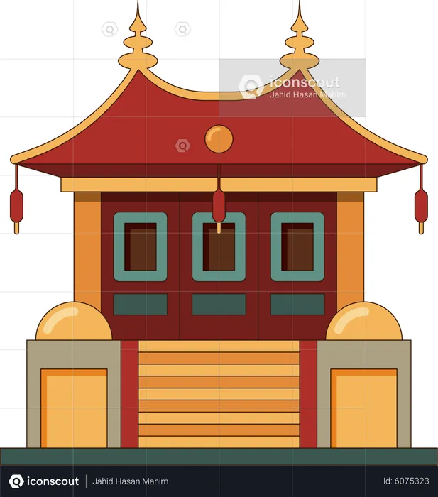 Chinese Cultural building  Illustration