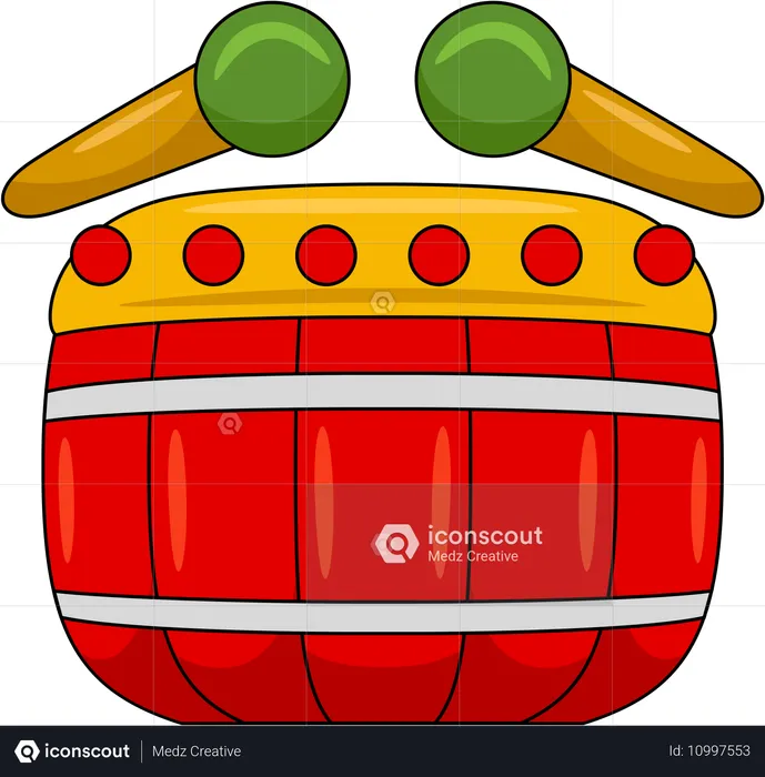 Chinese drum  Illustration