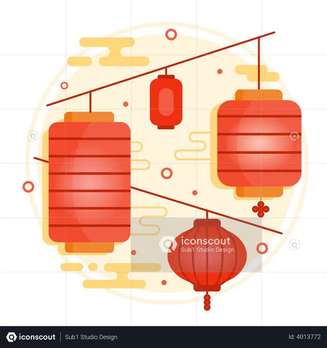 Chinese Lantern  Illustration