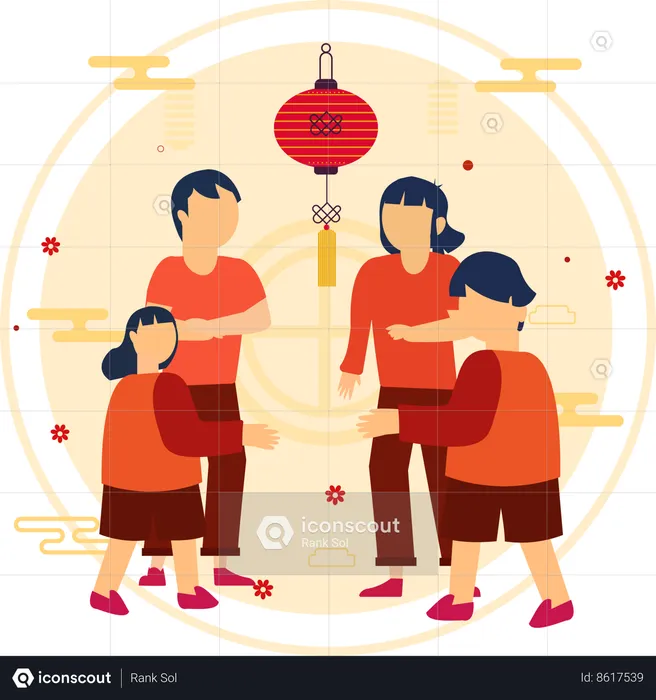 Chinese New Year Greetings  Illustration