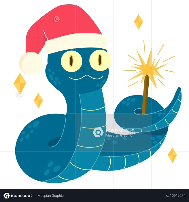 Chinese playful snake  Illustration