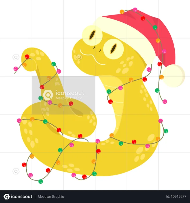 Chinese playful snake  Illustration