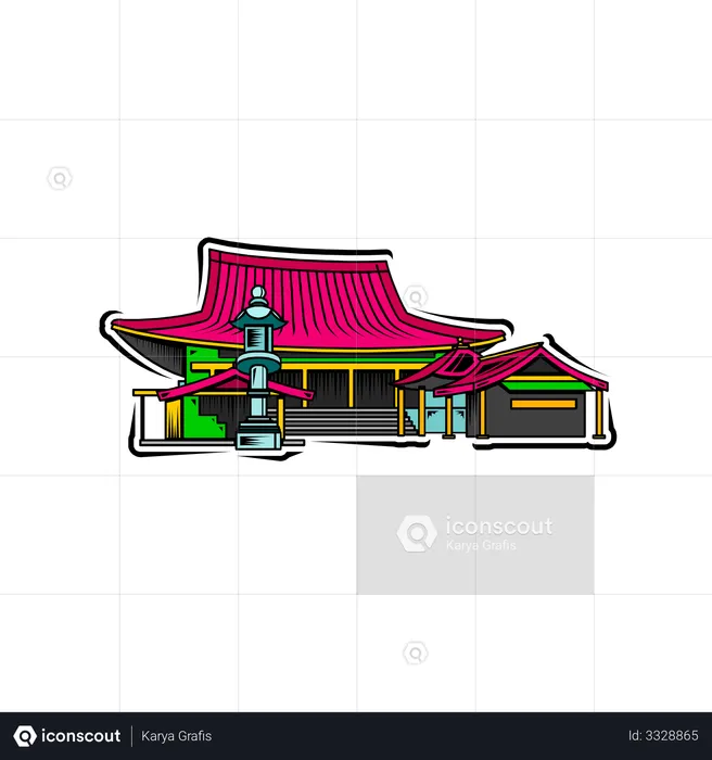 Chinese temple  Illustration