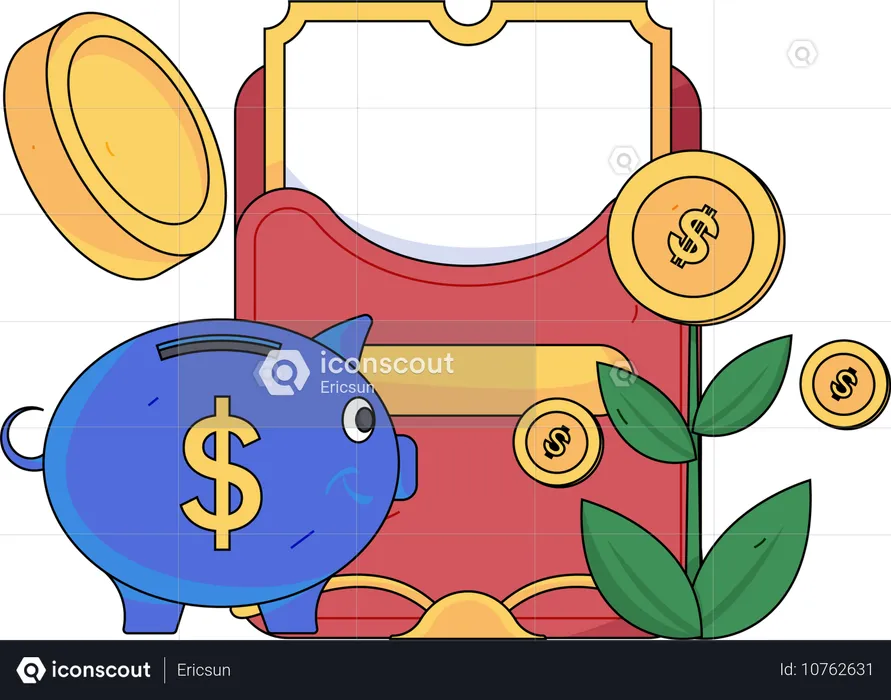 Chinese wallet  Illustration