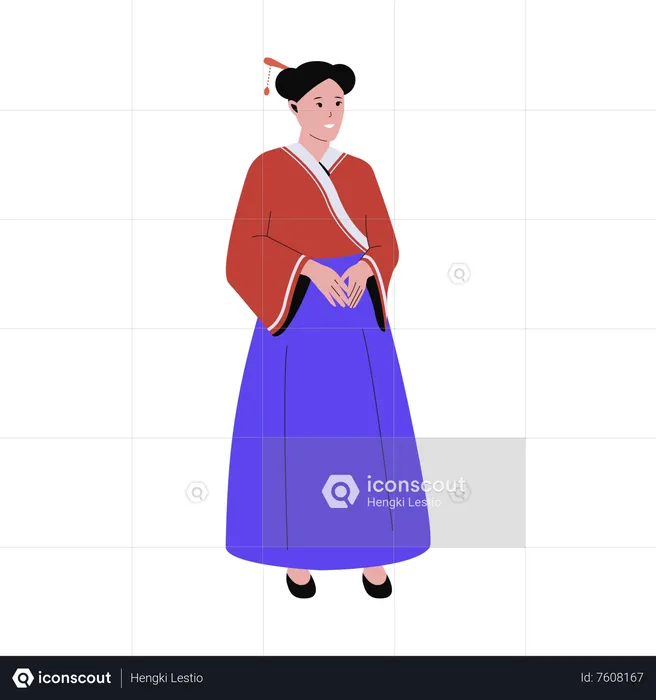 Chinese Woman  Illustration