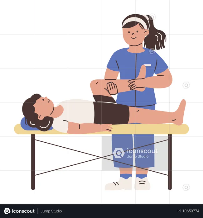 Chiropraktiker behandelt Patienten  Illustration