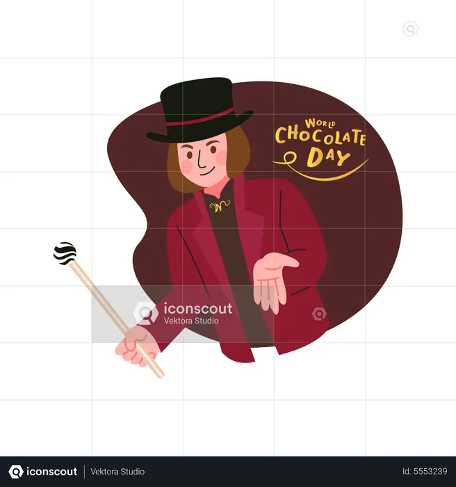 Chocolate and Magician  Illustration