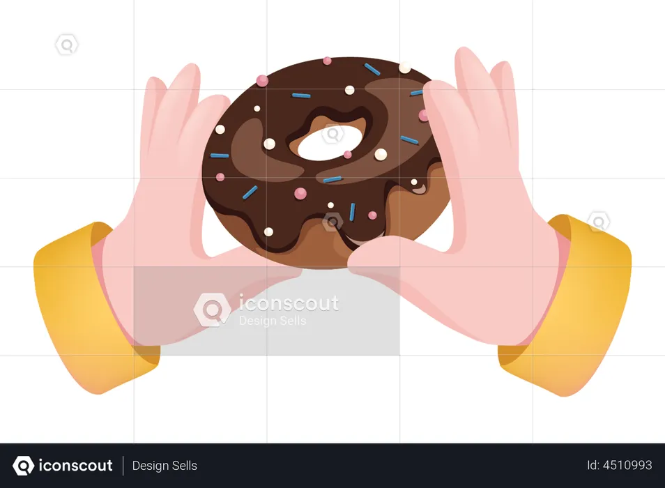 Chocolate Donut  Illustration