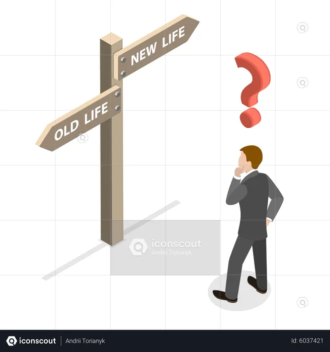 Choosing Right Life Path  Illustration