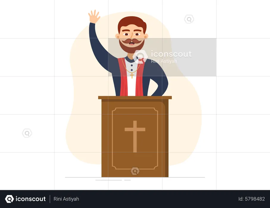 Christian Religious Leader  Illustration