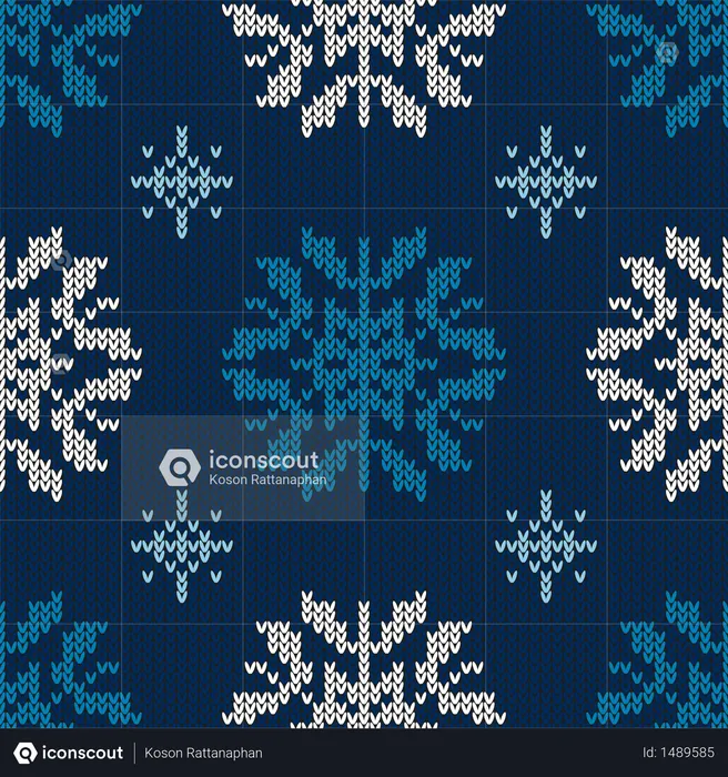 Christmas abstract knitted pattern  Illustration