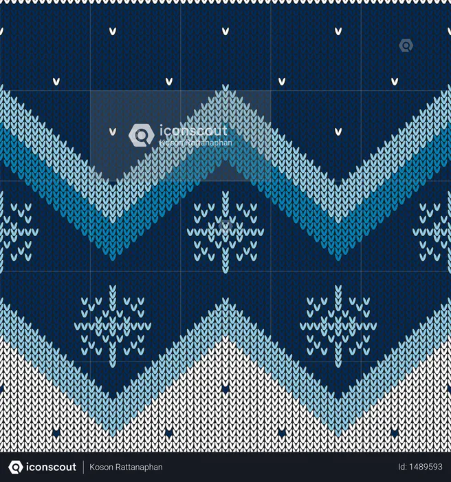Christmas abstract knitted pattern  Illustration