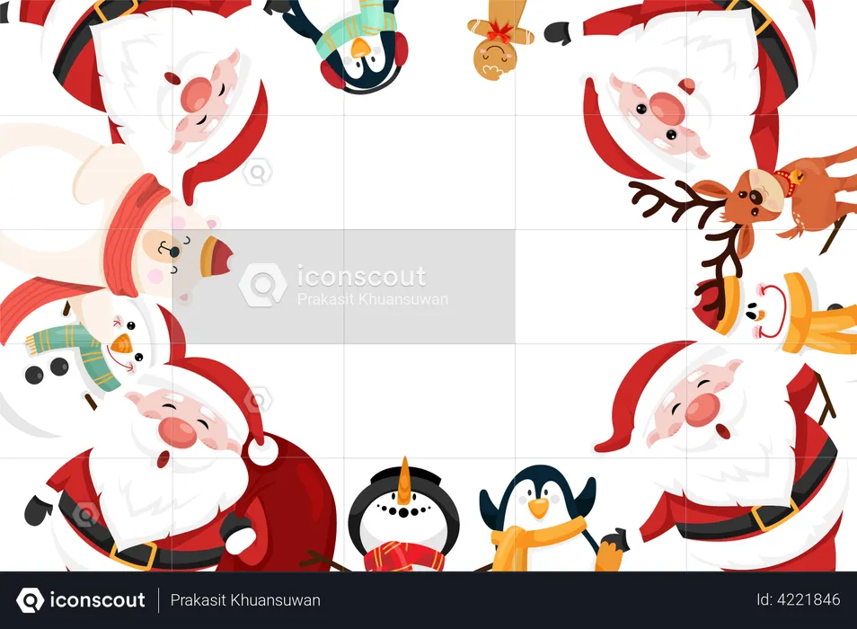 Christmas Banner Decoration  Illustration