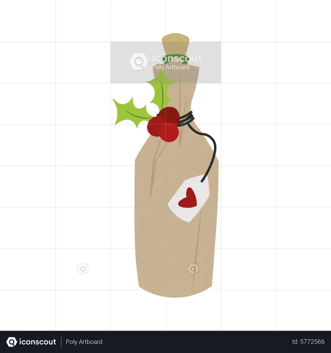 Christmas bottle  Illustration