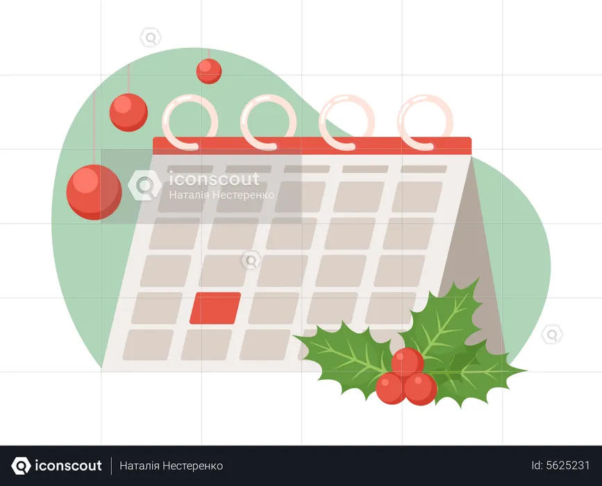 Christmas calendar  Illustration