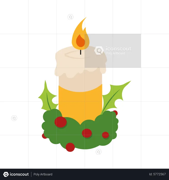 Christmas candle  Illustration