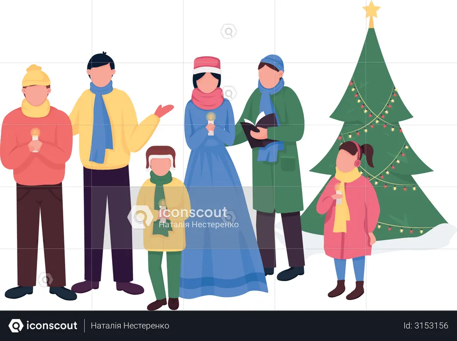 Christmas carol  Illustration