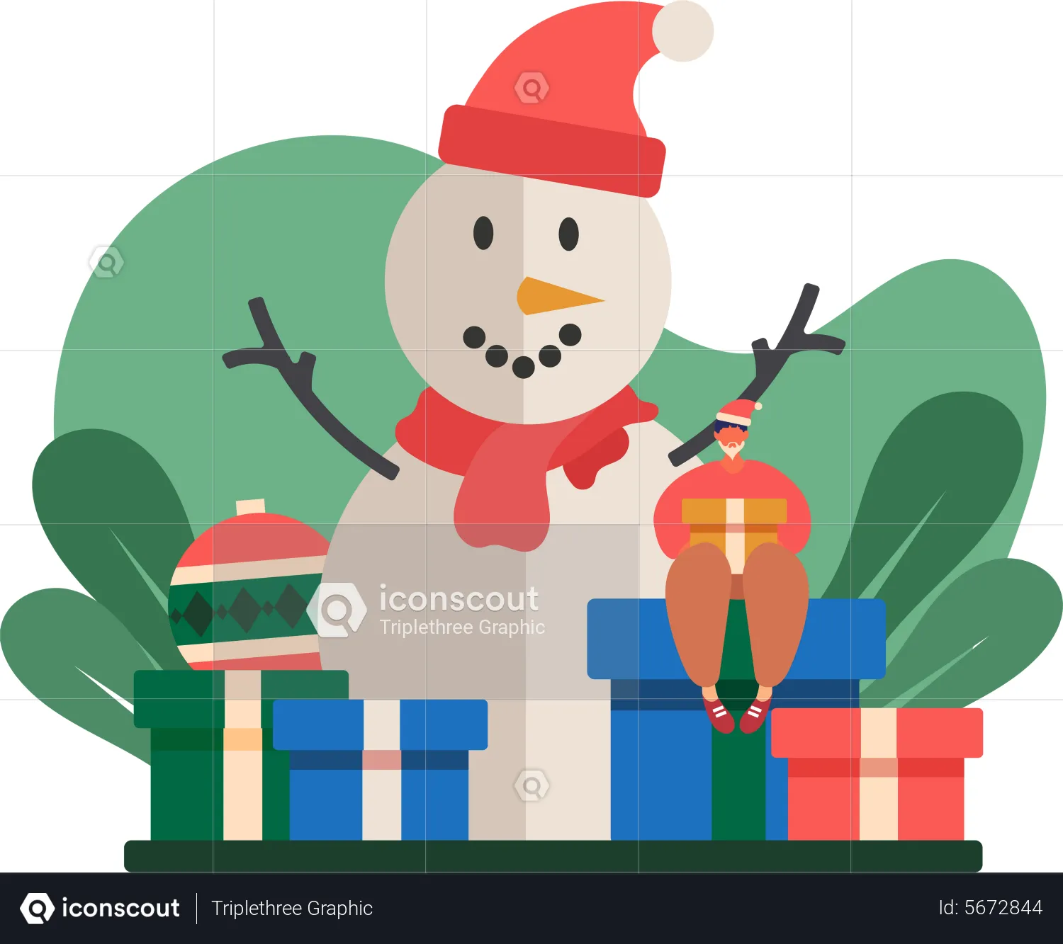 Best Christmas celebration Illustration download in PNG & Vector format