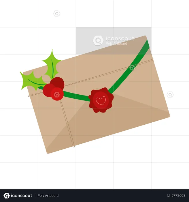 Christmas envelope  Illustration