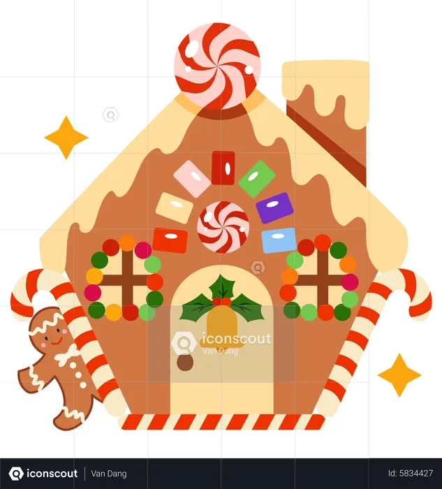 Christmas home decoration  Illustration