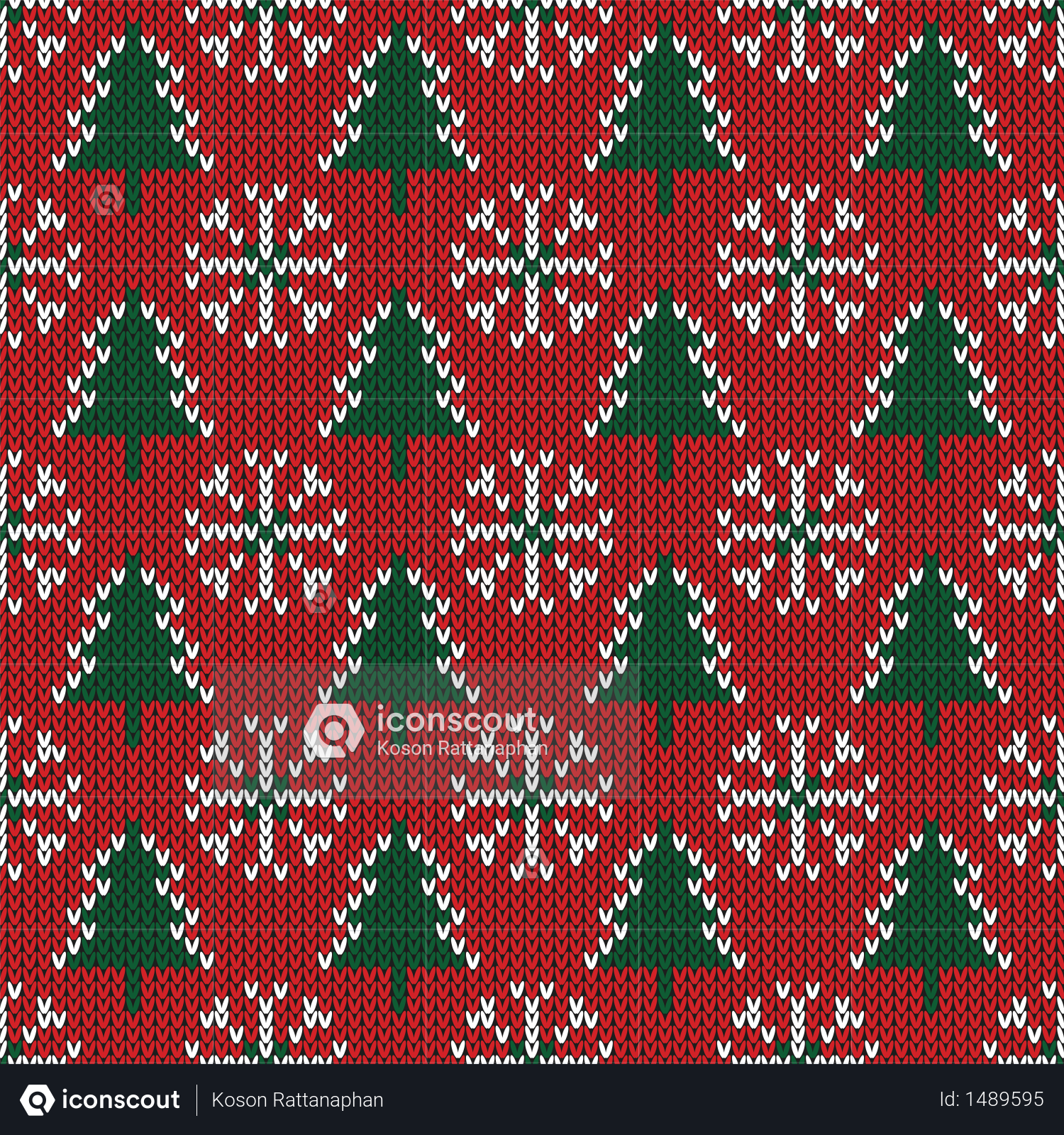 Premium Christmas Knitted Pattern Illustration Download In Png Vector Format