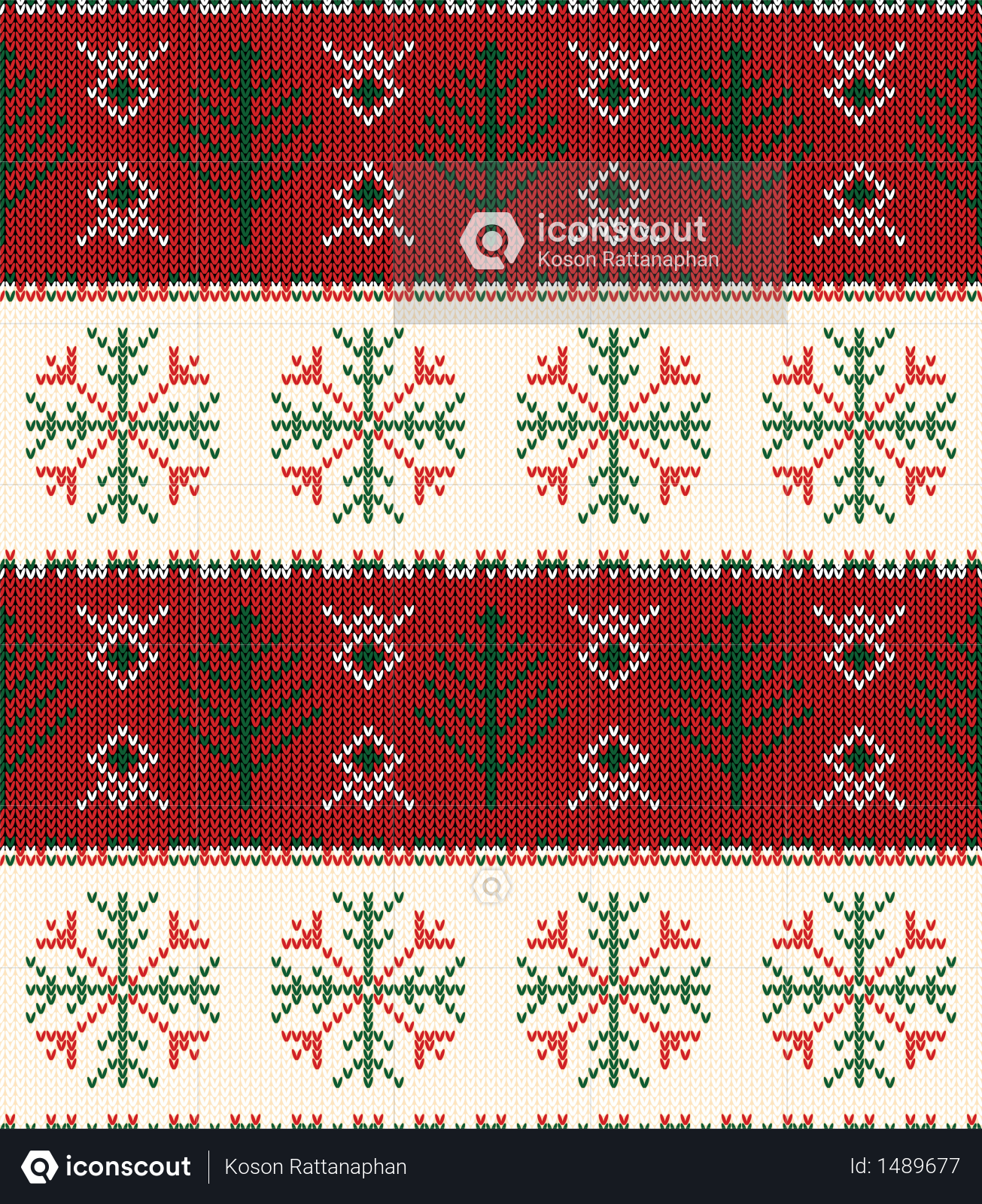 Premium Christmas Knitted Pattern Illustration Download In Png Vector Format