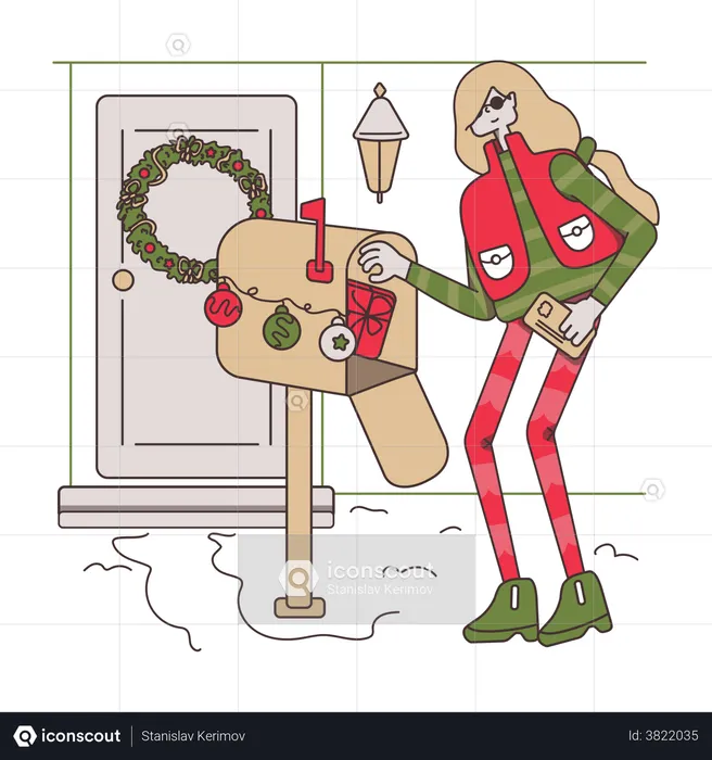 Christmas mail  Illustration