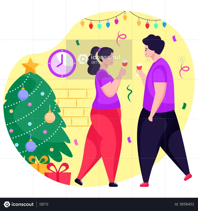 Christmas party  Illustration