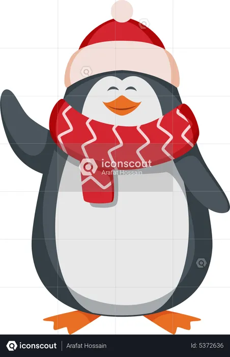 Christmas Penguin  Illustration