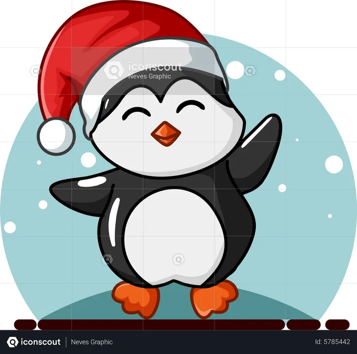 Christmas penguin  Illustration