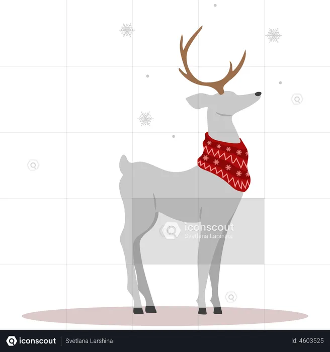 Christmas reindeer  Illustration