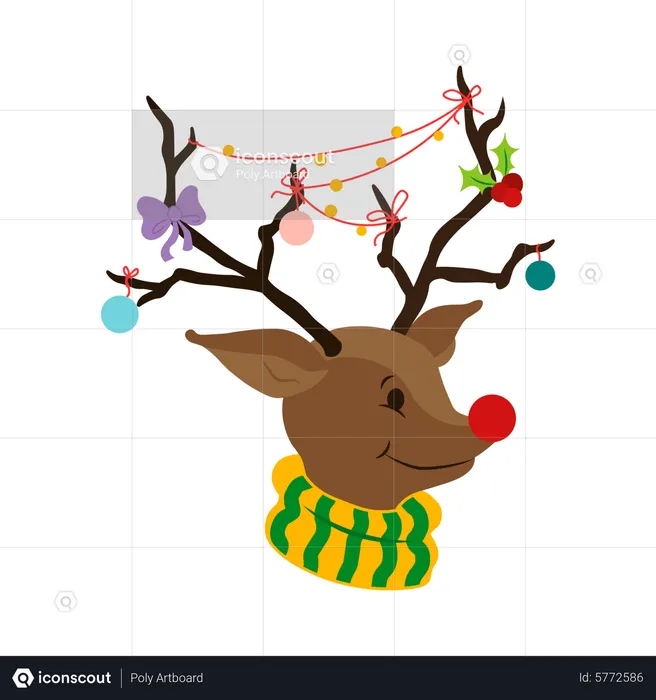 Christmas Reindeer  Illustration