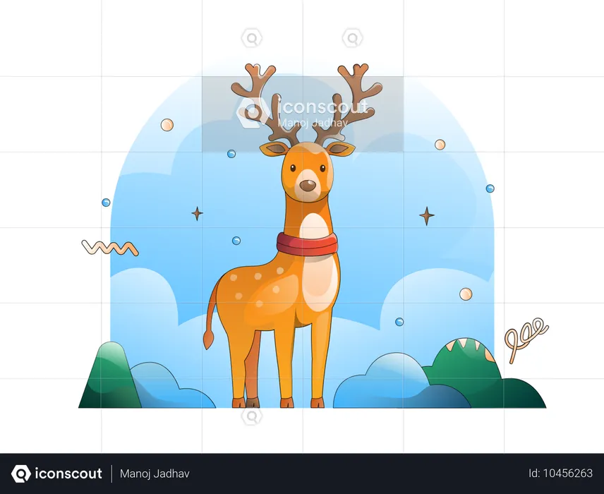 Christmas Reindeer  Illustration