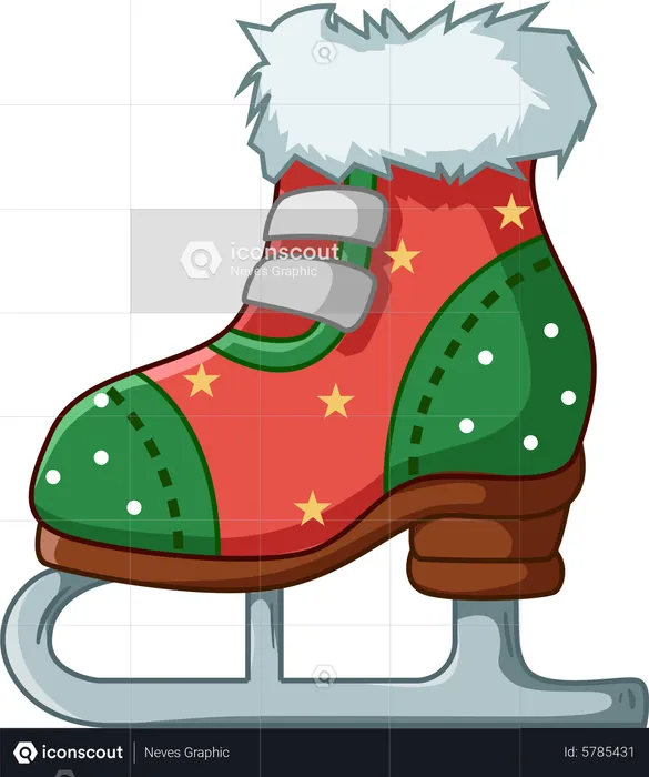 Christmas skates  Illustration