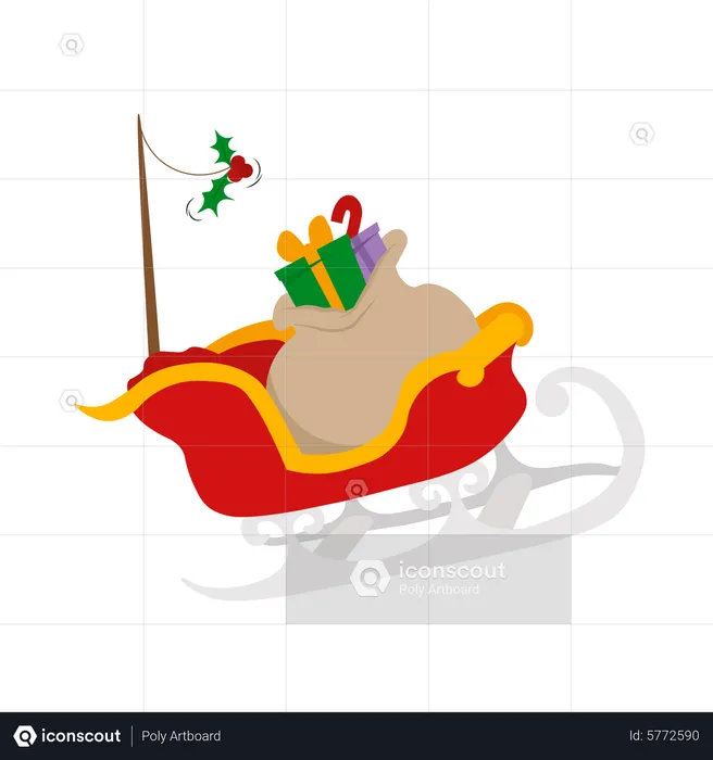 Christmas sleigh  Illustration
