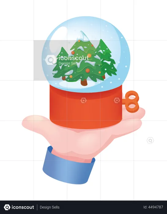 Christmas Snow Globe  Illustration