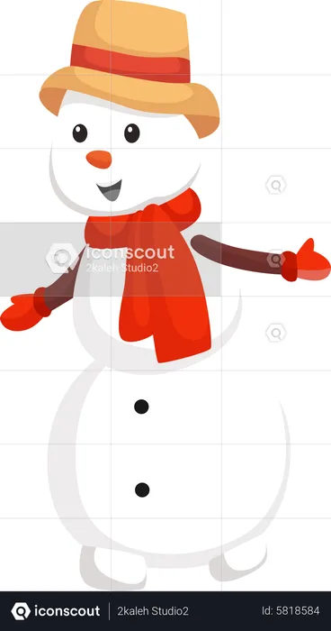 Christmas Snowman  Illustration