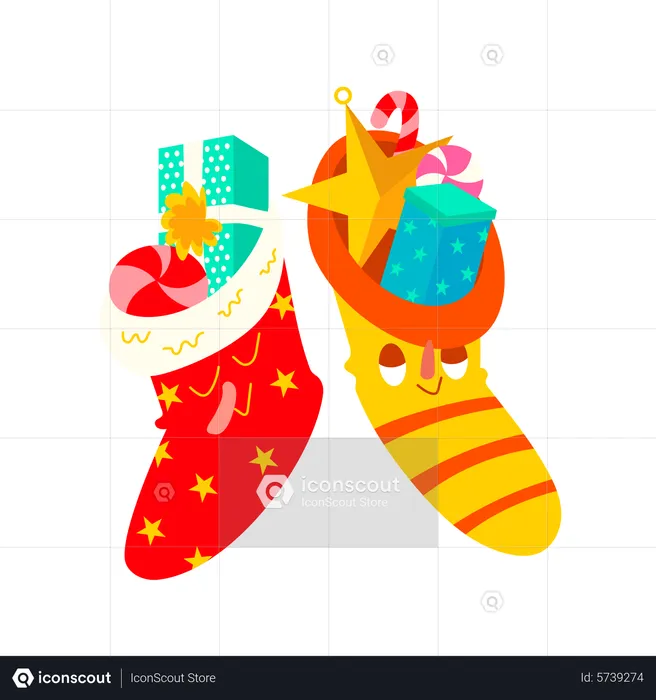 Christmas socks  Illustration