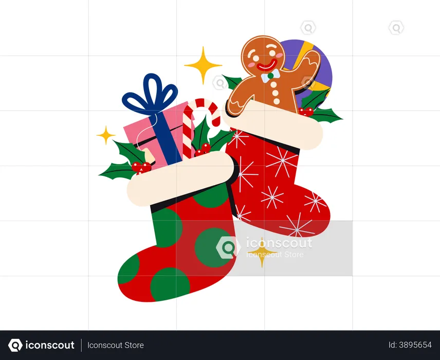 Christmas stockings  Illustration