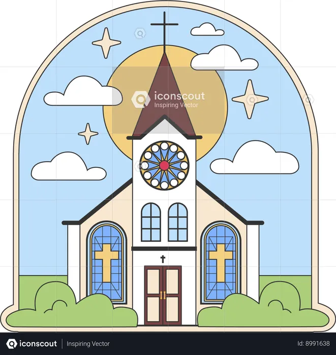 Church building  Illustration