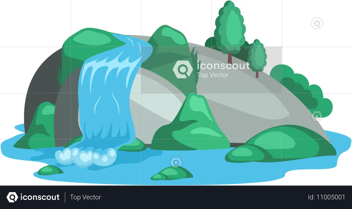 Chute d'eau  Illustration