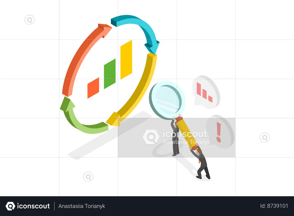 Ciclo de negócios para marketing  Ilustração