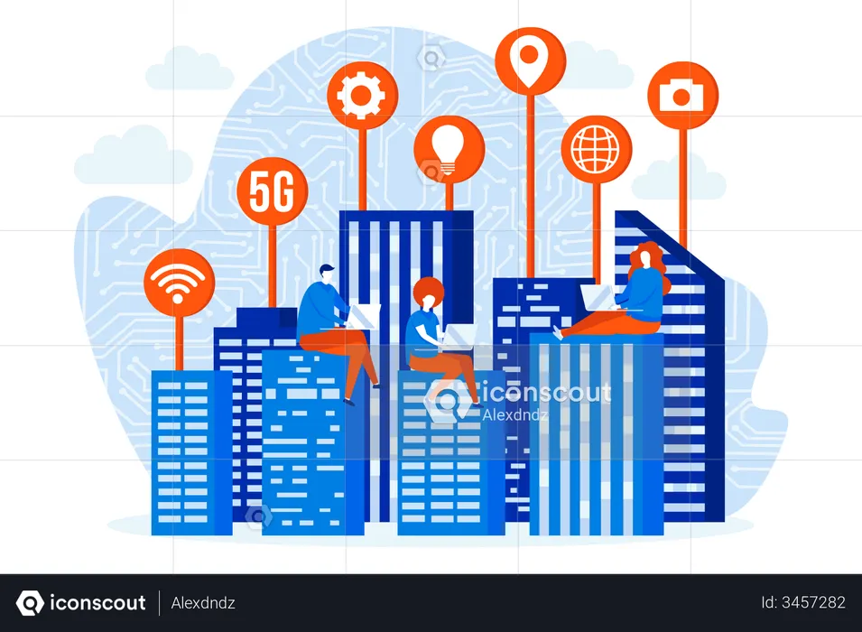 Cidade inteligente  Ilustração