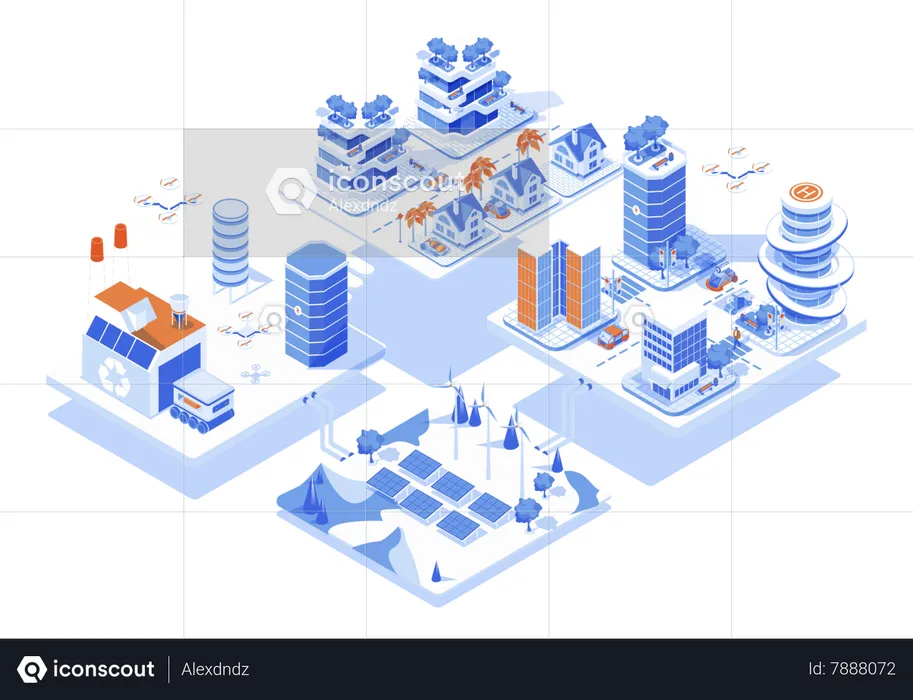 Cidade inteligente  Ilustração