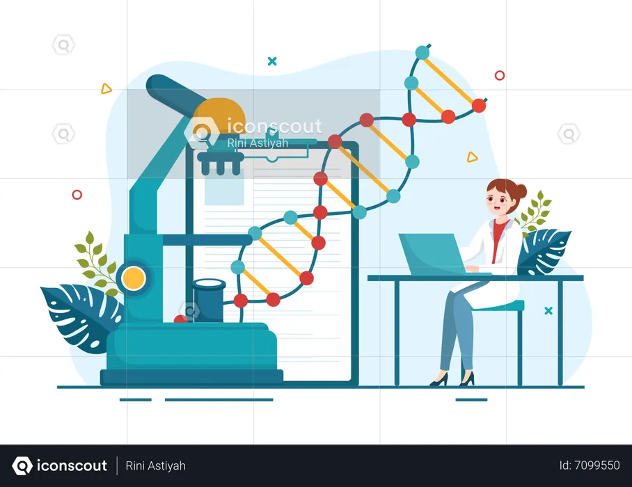 Ciencia genética  Ilustración